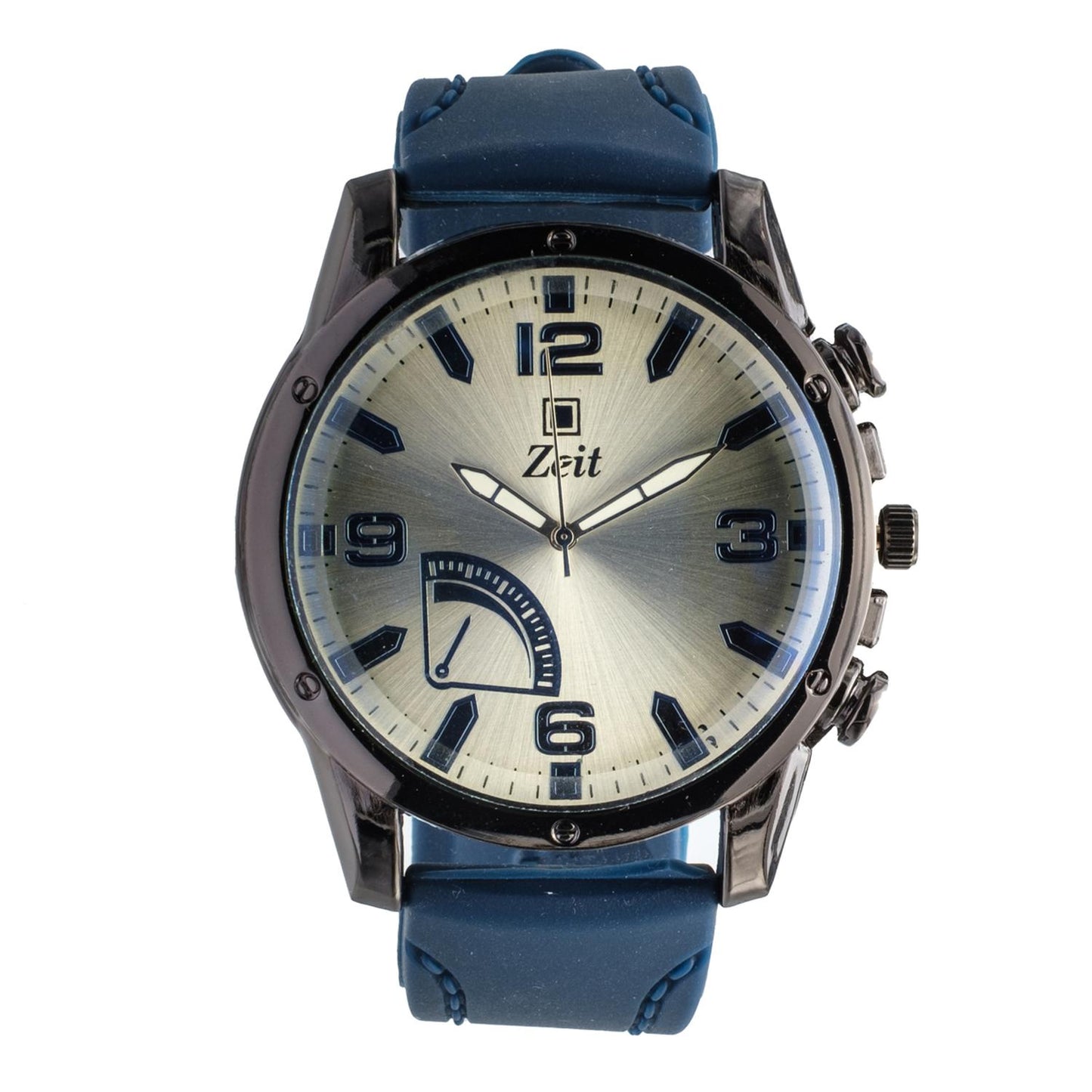Reloj Análogo Zeit Caballero Correa De Silicón y Simuladores