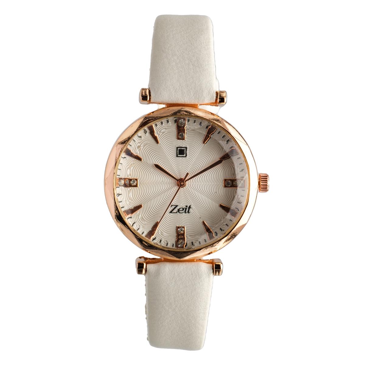 Reloj Análogo Zeit Dama Textura correa De Tacto Piel Casual