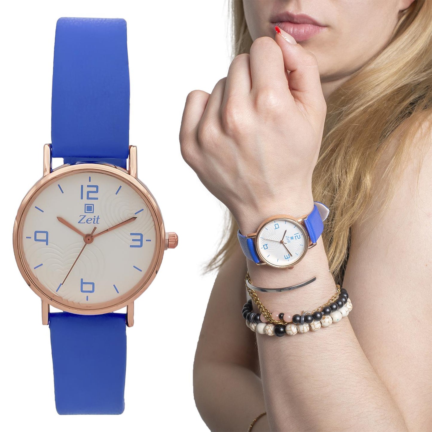 Reloj Análogo Zeit Mujer Tacto Piel Clásico