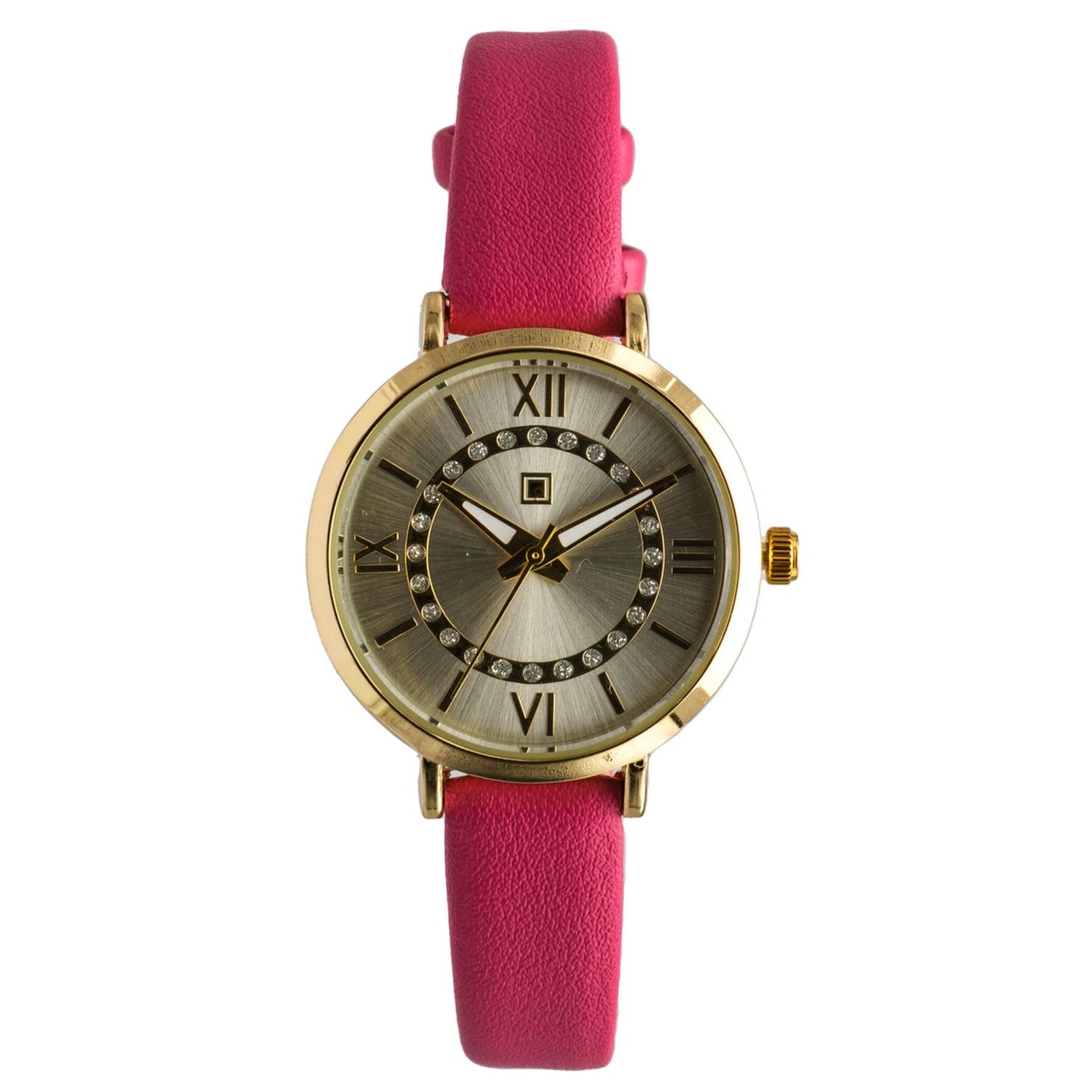 Reloj Análogo Zeit Dama Casual Tacto Piel Diseño Pedrería