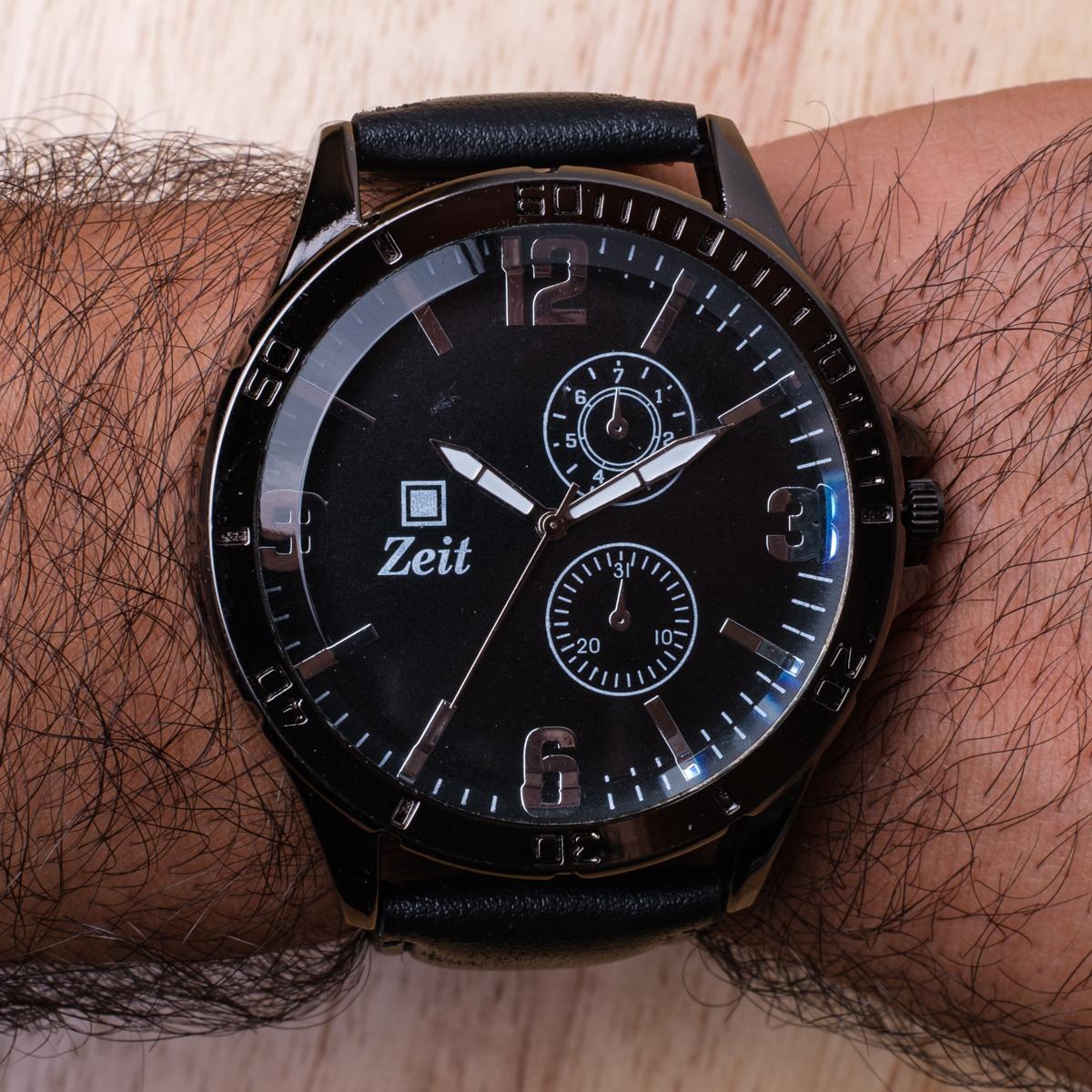 Reloj Análogo Zeit Caballero Casual Tacto Piel y Simuladores