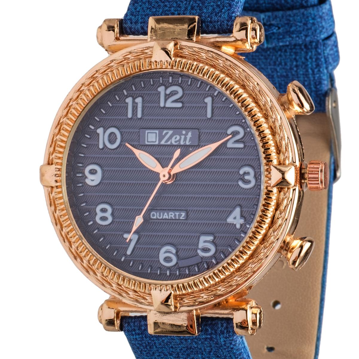 Reloj Análogo Zeit Dama Casual Textura Correa Tacto Piel