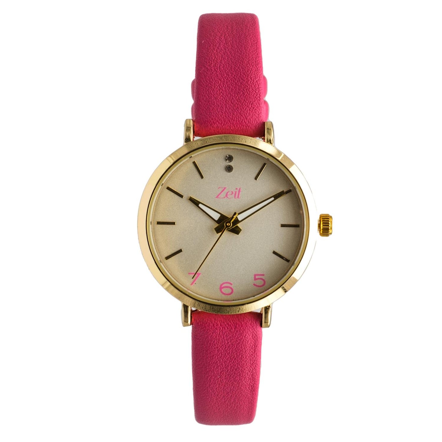 Reloj Análogo Zeit Dama Casual Tacto Piel/Liso Pedrería