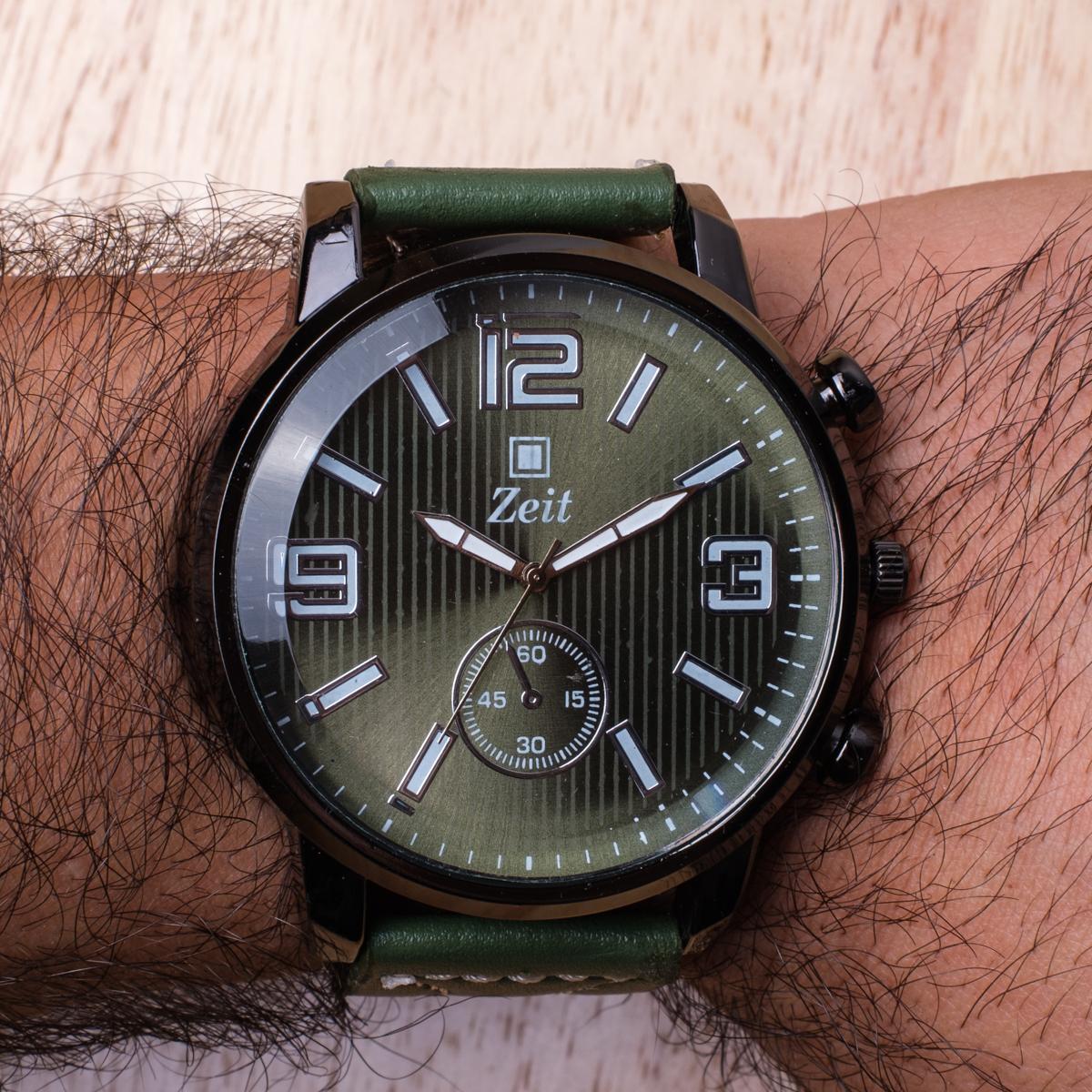 Reloj Análogo Zeit Caballero correa Tacto Piel Simuladores