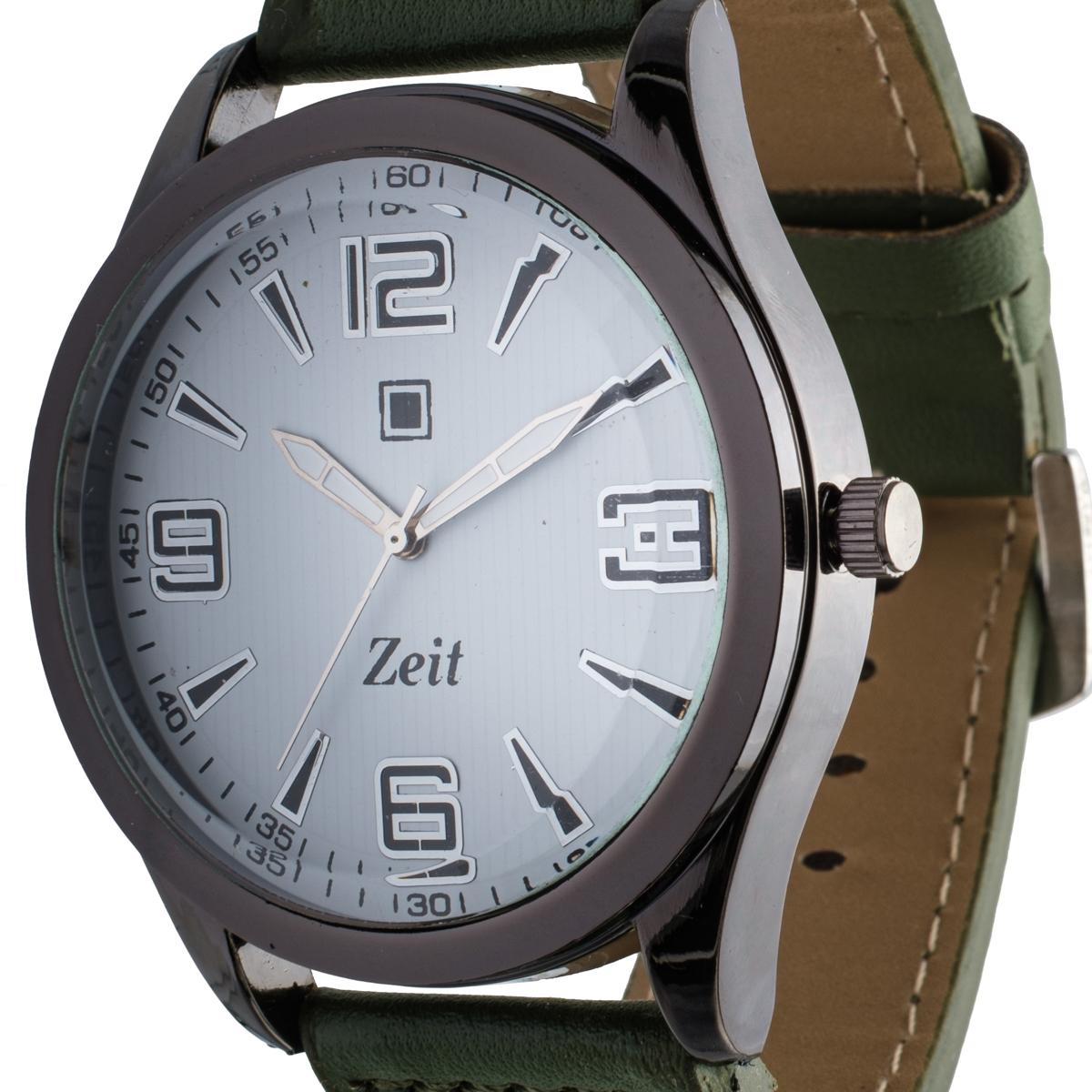 Reloj Análogo Zeit Caballero correa De Tacto Piel fondo liso