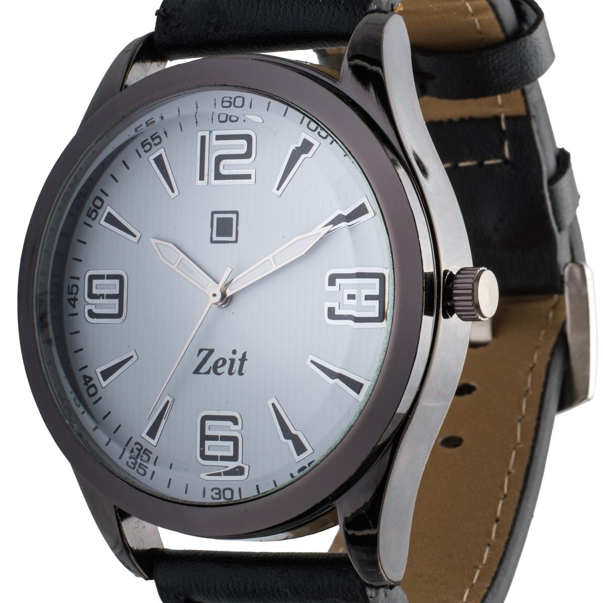 Reloj Análogo Zeit Caballero correa De Tacto Piel fondo liso