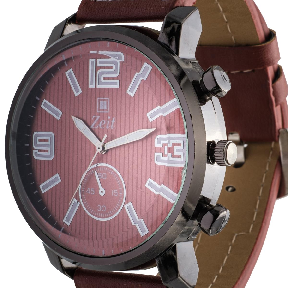 Reloj Análogo Zeit Caballero correa Tacto Piel Simuladores