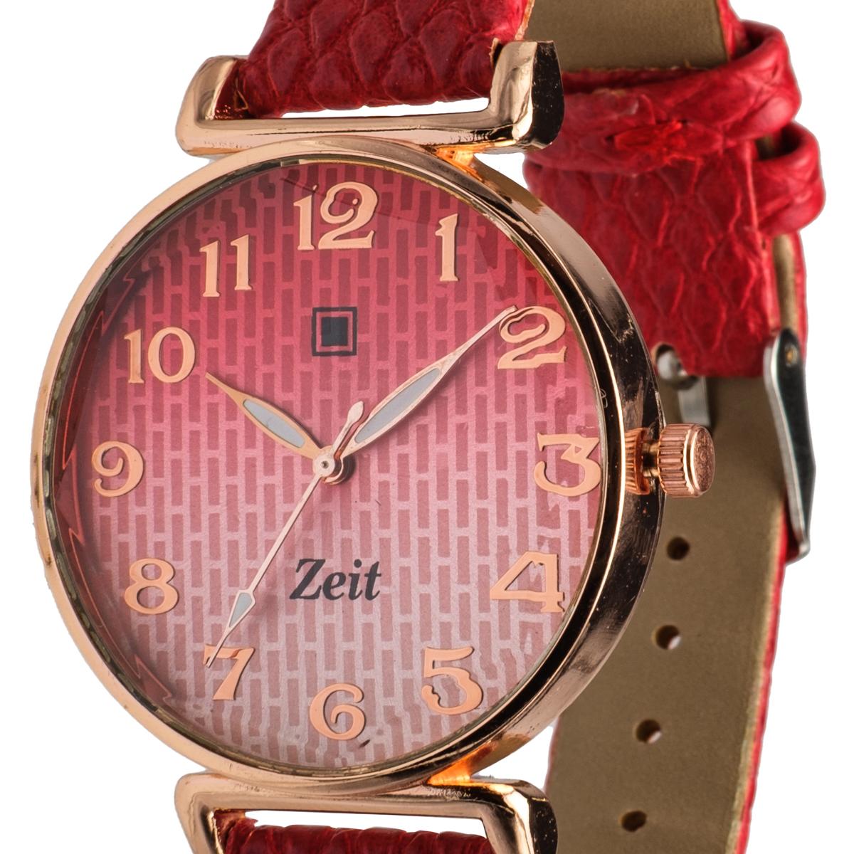 Reloj Análogo Zeit Casual correa De Tacto Piel Textura Dama
