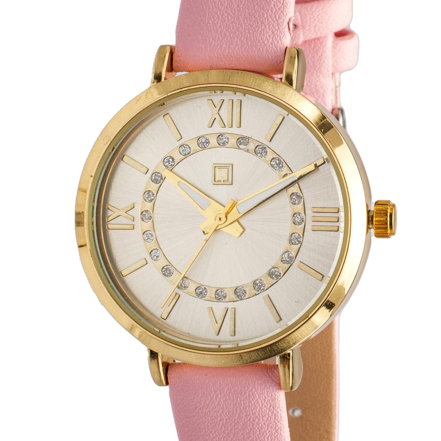 Reloj Análogo Zeit Dama Casual Tacto Piel Diseño Pedrería