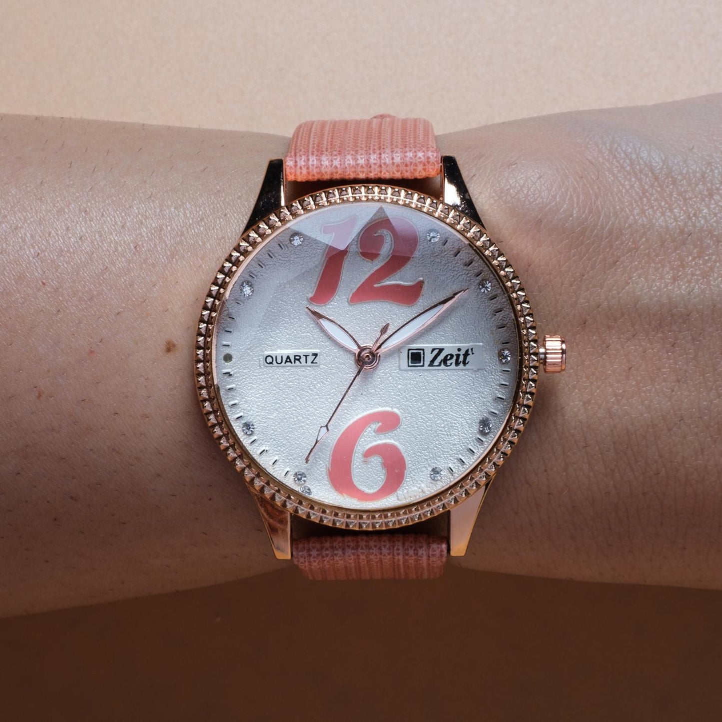 Reloj Análogo Zeit correa De Tacto Piel Textura Dama