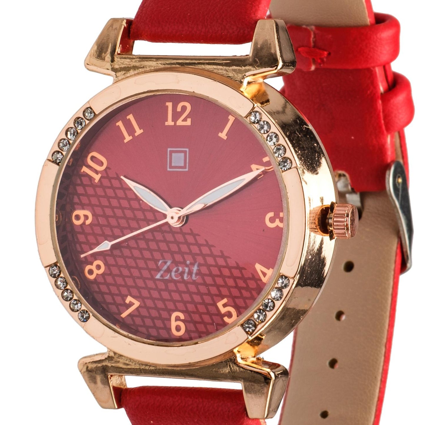 Reloj Análogo Zeit Dama Casual correa De Tacto Piel Textura