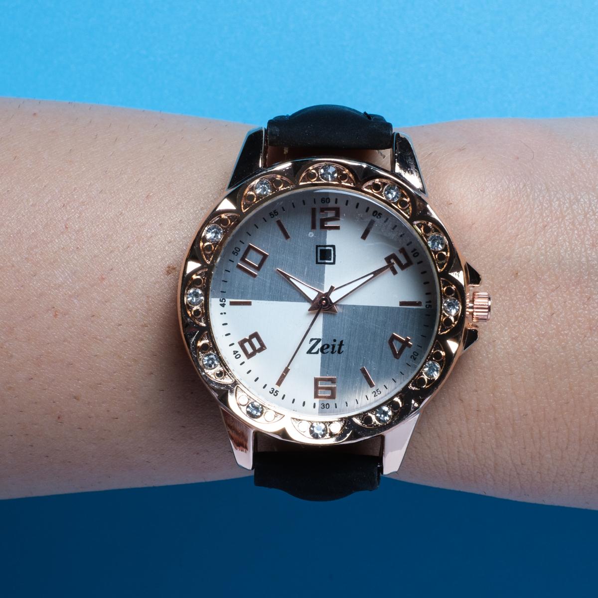 Reloj Análogo Zeit Dama Casual correa De Tacto Piel Textura