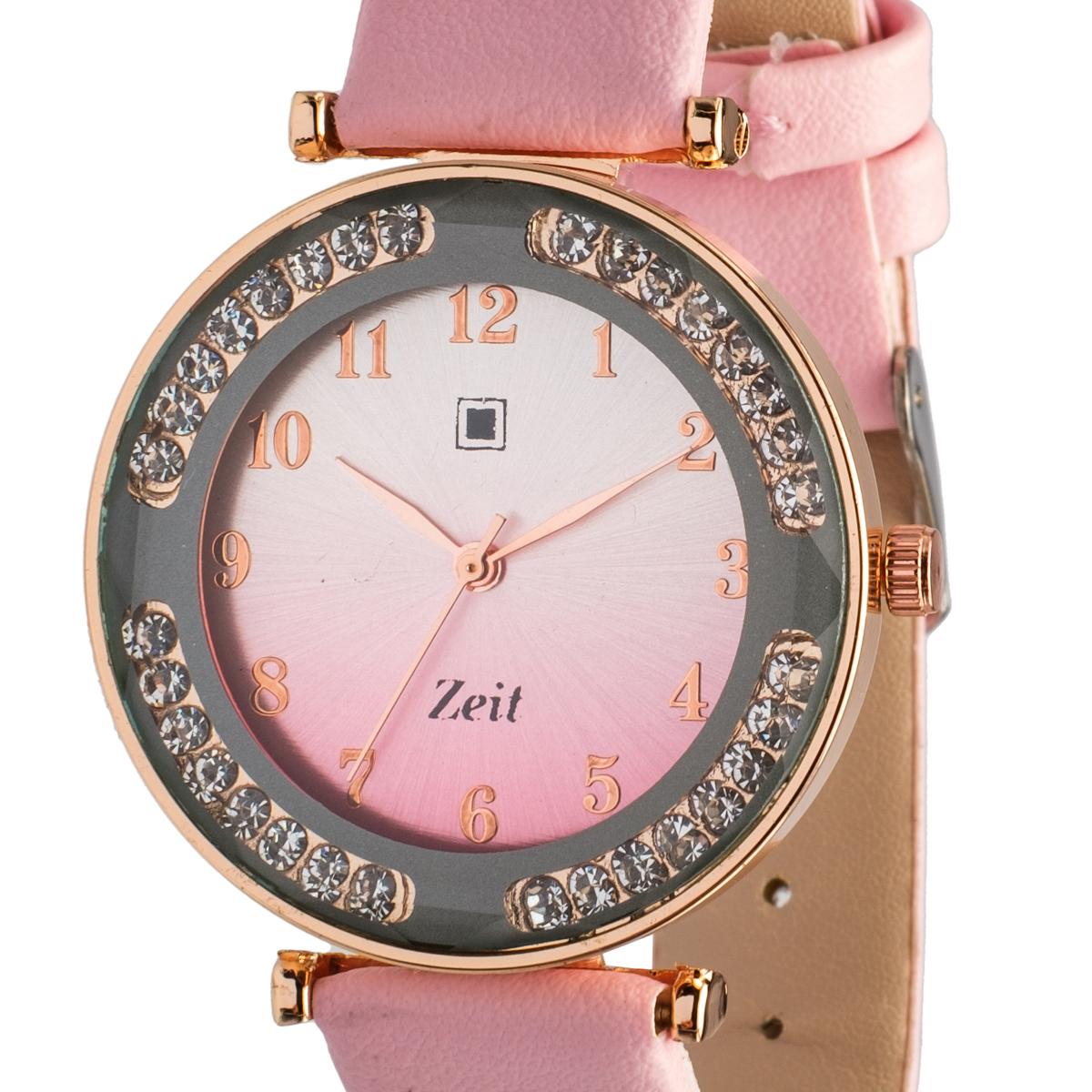 Reloj Análogo Zeit Dama correa De Tacto Piel Textura