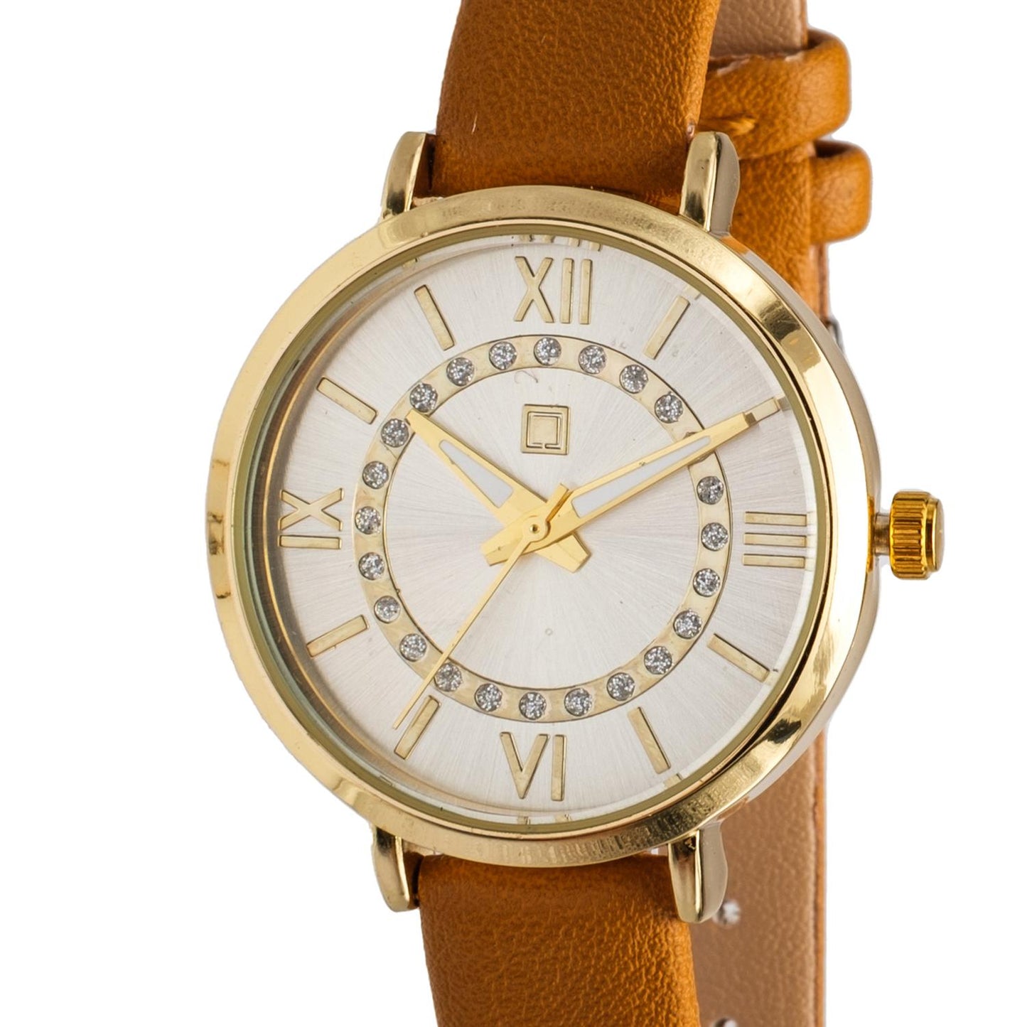 Reloj Análogo Zeit Dama Casual Tacto Piel Diseño Pedrería