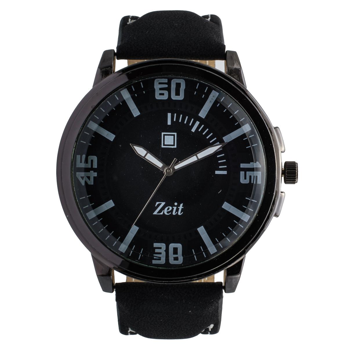 Reloj Análogo Zeit Caballero Fondo Liso Correa Tacto Piel