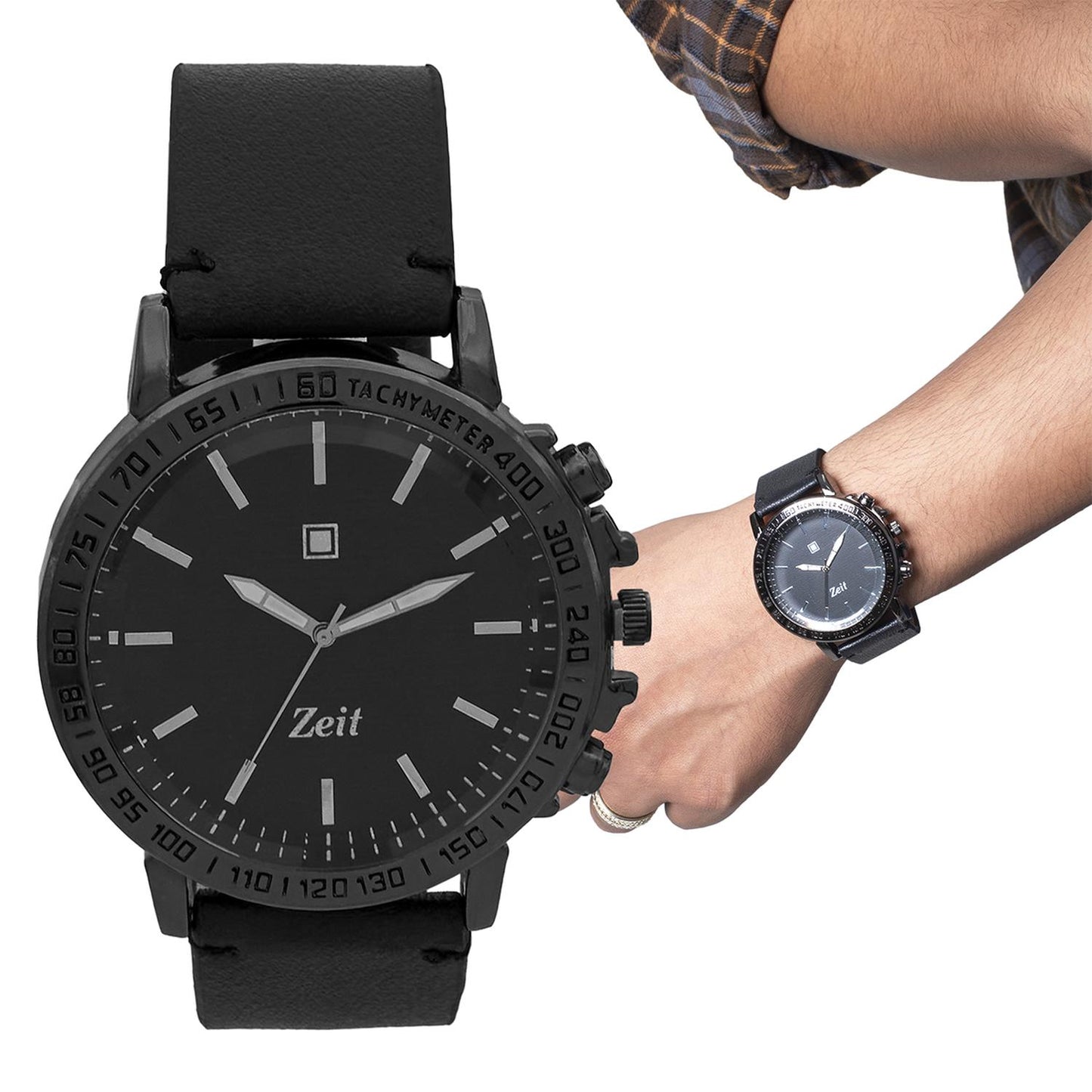 Reloj Análogo Zeit Casual Hombre Tacto Piel Liso