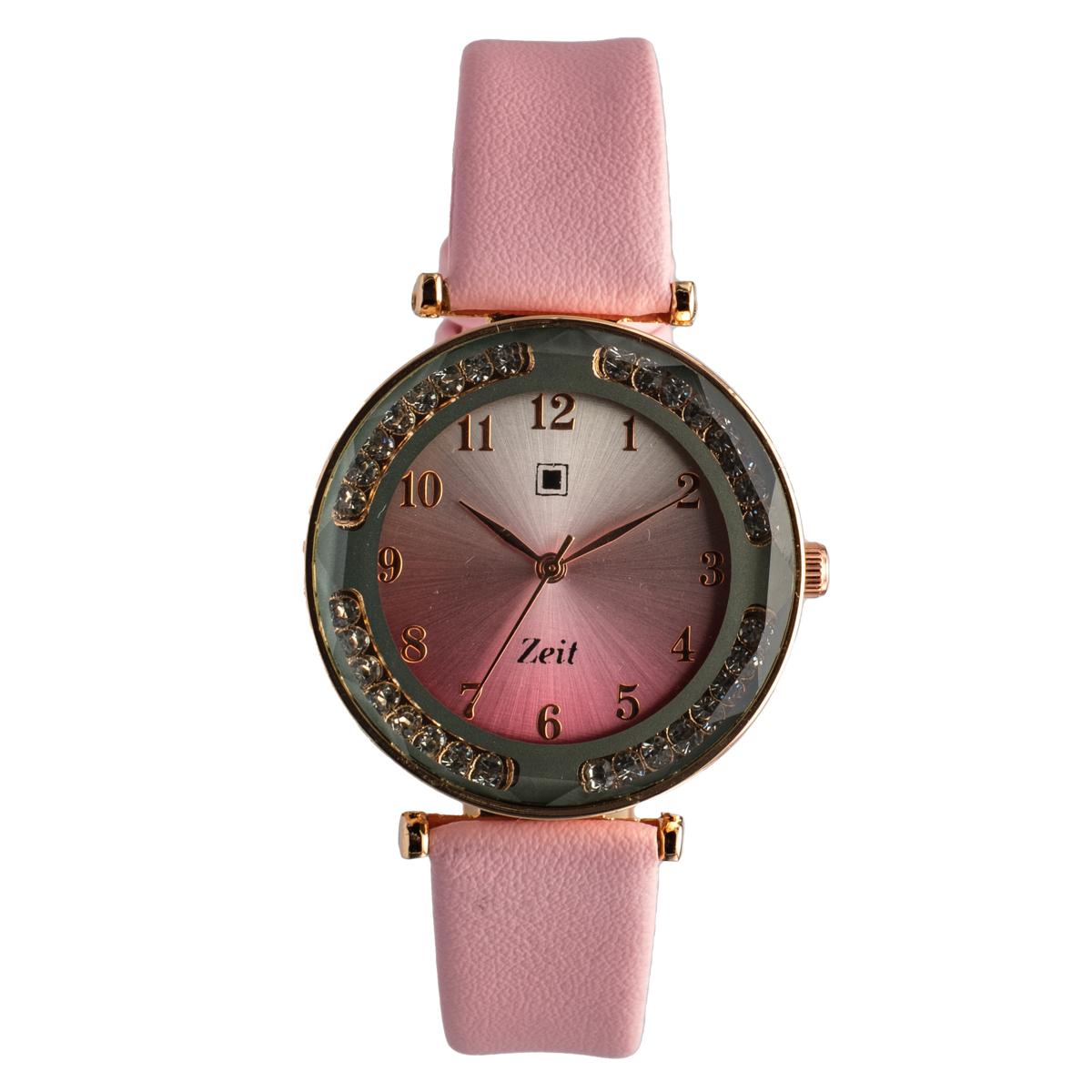 Reloj Análogo Zeit Dama correa De Tacto Piel Textura