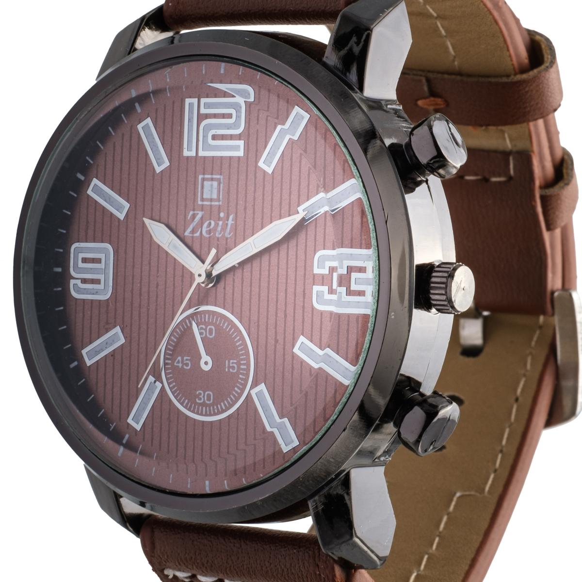 Reloj Análogo Zeit Caballero correa Tacto Piel Simuladores