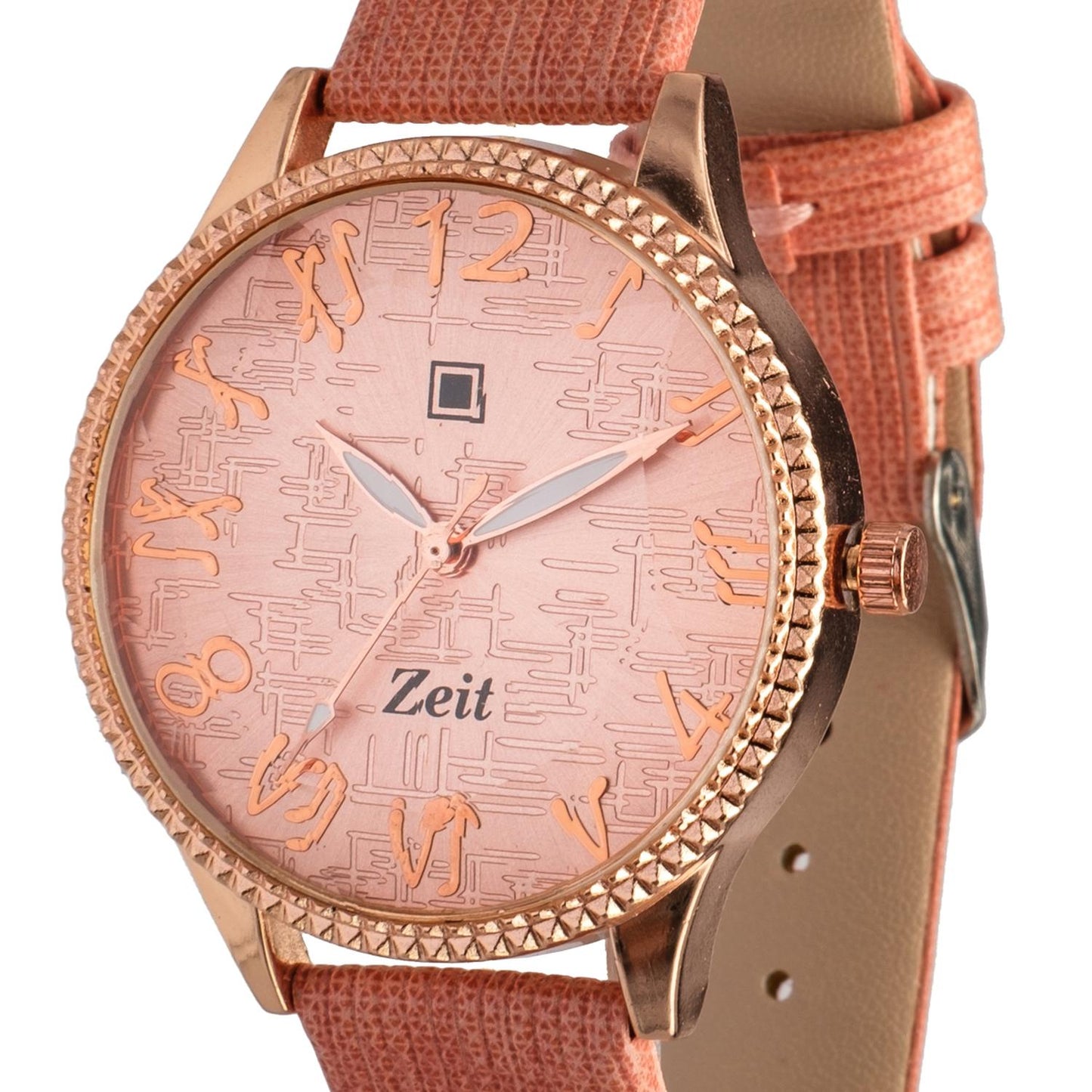 Reloj Análogo Zeit Dama Casual correa De Tacto Piel Textura