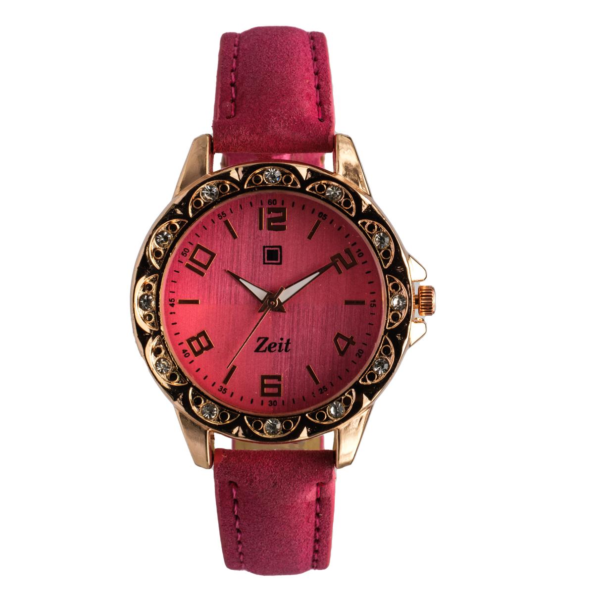 Reloj Análogo Zeit Dama Casual correa De Tacto Piel Textura