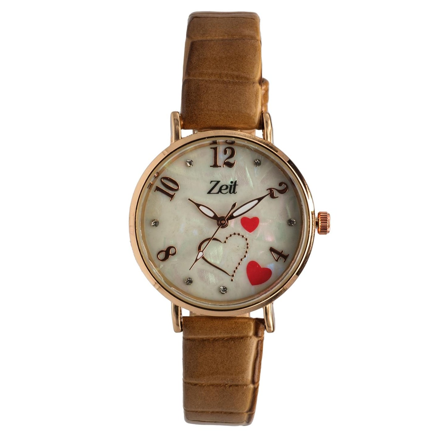 Reloj Análogo Zeit Dama Casual Correa de Tacto Piel Diseño