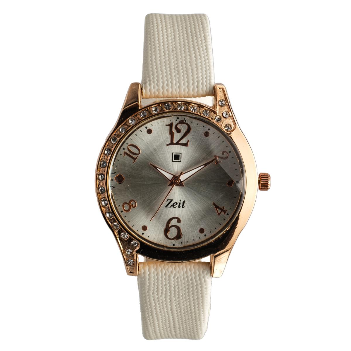 Reloj Análogo Zeit Casual Tacto Piel Fondo Liso Dama