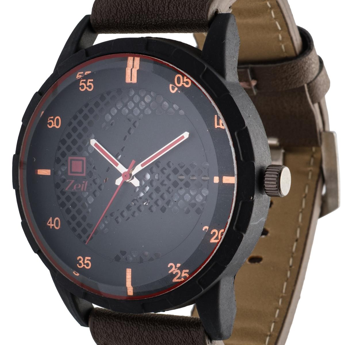 Reloj Análogo Zeit Casual Caballero Tacto Piel Textura