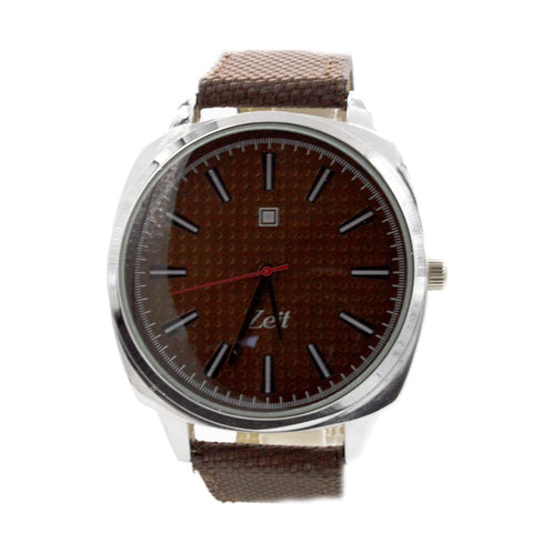 Reloj Zeit de Hombre tipo Análogo extensible silicon color Cafe
