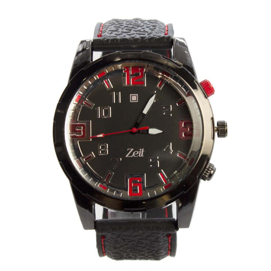 Reloj Zeit de Hombre tipo Análogo extensible Silicon color Negro