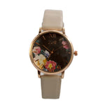 Reloj Zeit para Mujer flores de colores con numeros romanos