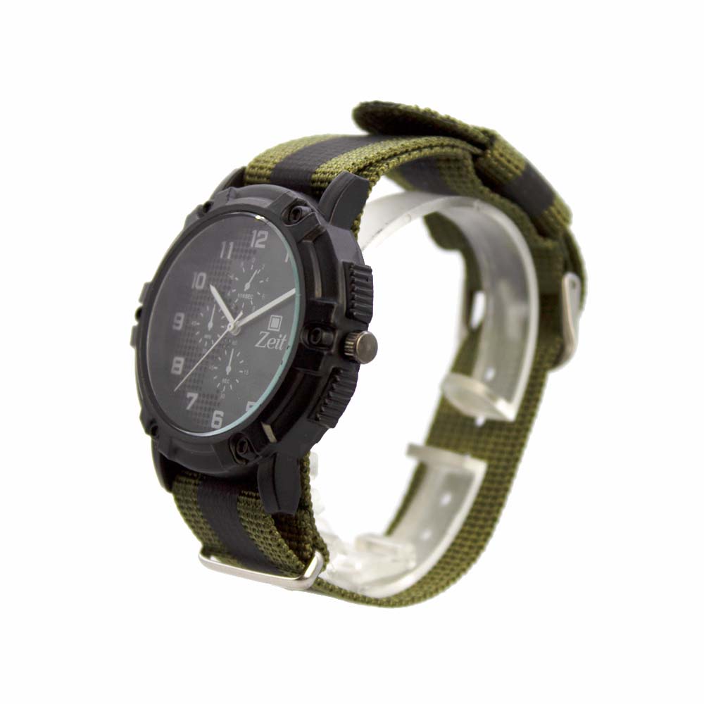 Reloj Zeit para Hombre fondo negro con indicadores Blancos