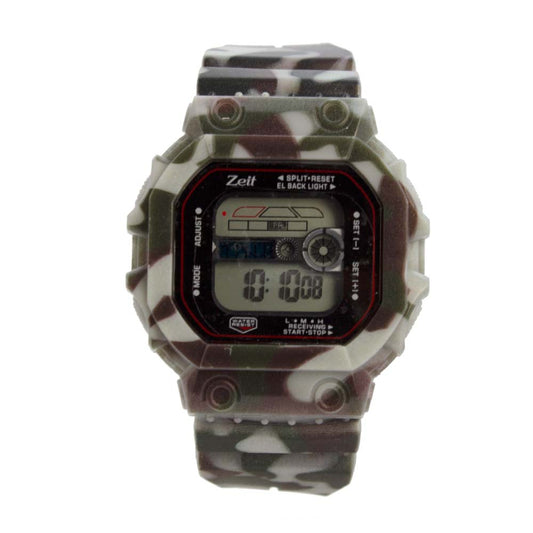 Reloj Zeit para Hombre camuflajeados led negro y cronometro