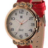 Reloj Análogo Zeit Dama Casual Textura Correa Tacto Piel