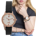 Reloj Análogo Zeit Casual Mujer Tacto Piel Textura