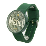 Reloj Zeit Hombre Silicon Verde Edición México con estuche incluido.