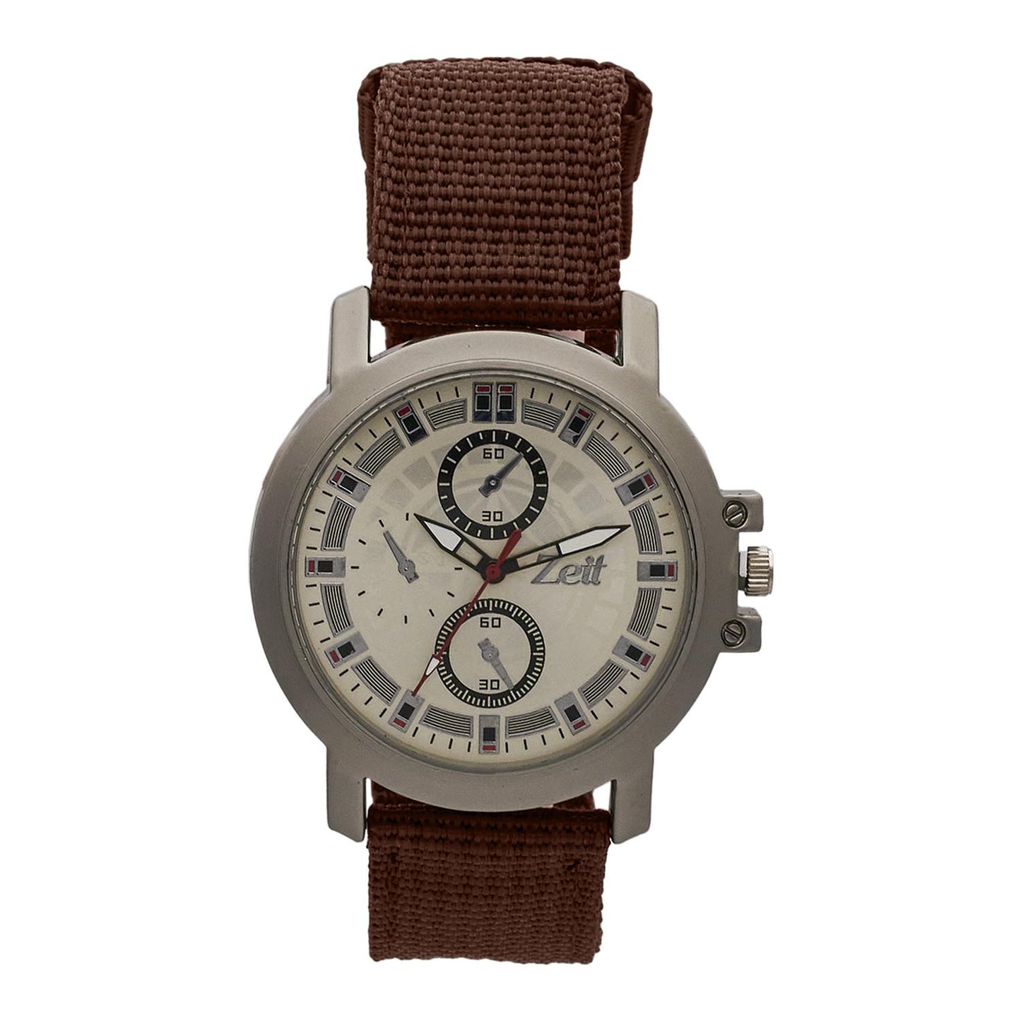 Reloj Análogo Zeit Lona Casual Hombre Café