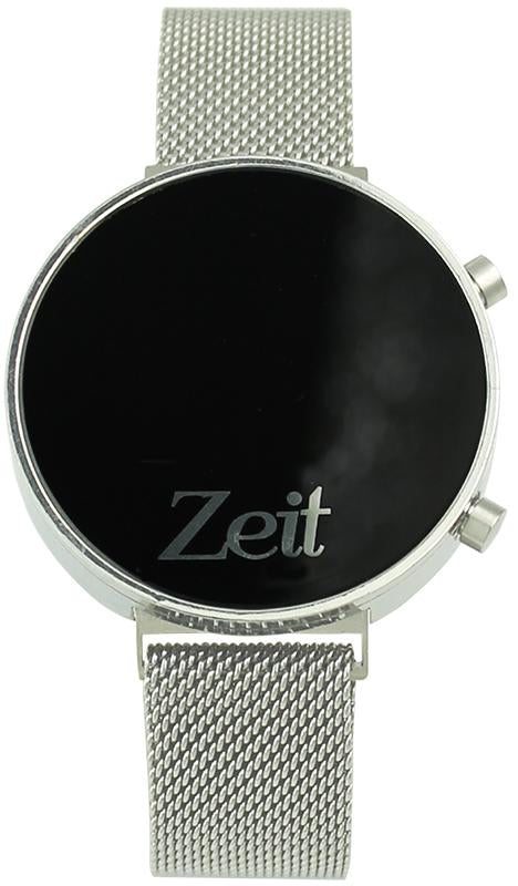 Reloj Zeit Unisex Metal Digital Caja Redonda chica dos botones Plata -CB00017597