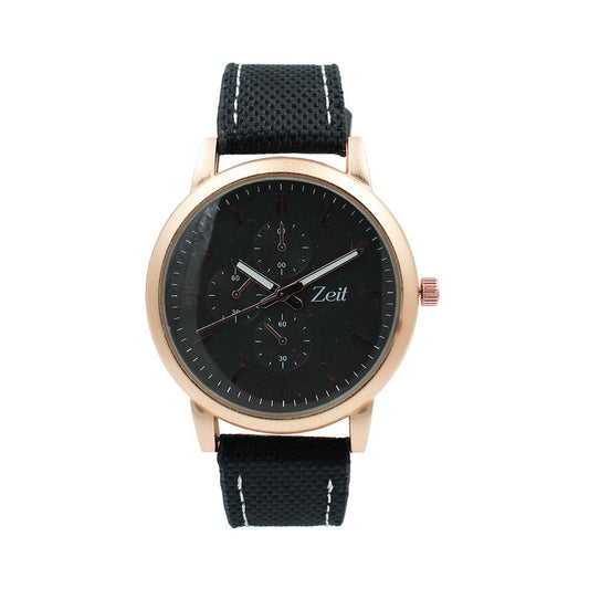 Reloj Zeit Análogo Hombre Tela Negro - CB00019071