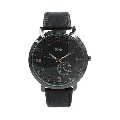 Reloj Zeit Análogo Hombre Tactopiel Negro - CB00019114