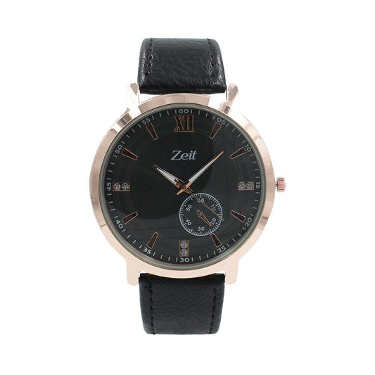 Reloj Zeit Análogo Hombre Tactopiel Negro - CB00019118