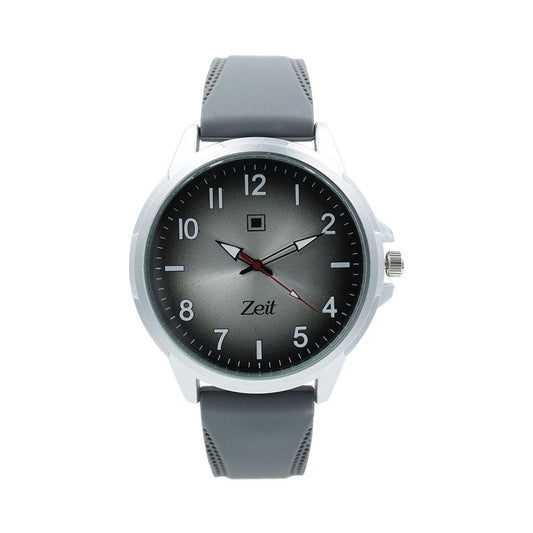 Reloj Zeit Hombre Caucho Gris  Caja Negra - CB00020011