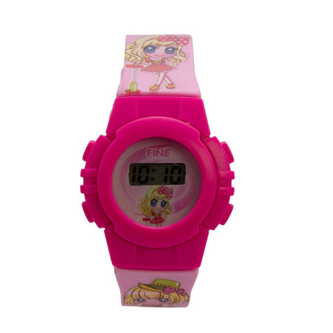 Reloj Zeit Infantil tipo Digital extensible plástico color Rosa/incluye juguete de princesa