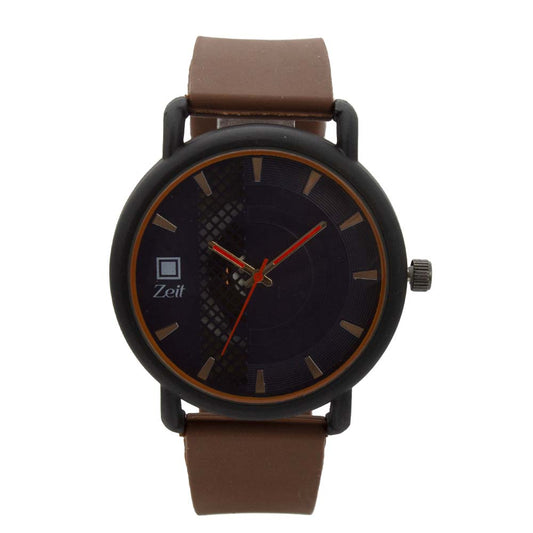 Reloj Zeit de Hombre tipo Análogo extensible Silicon color Cafe