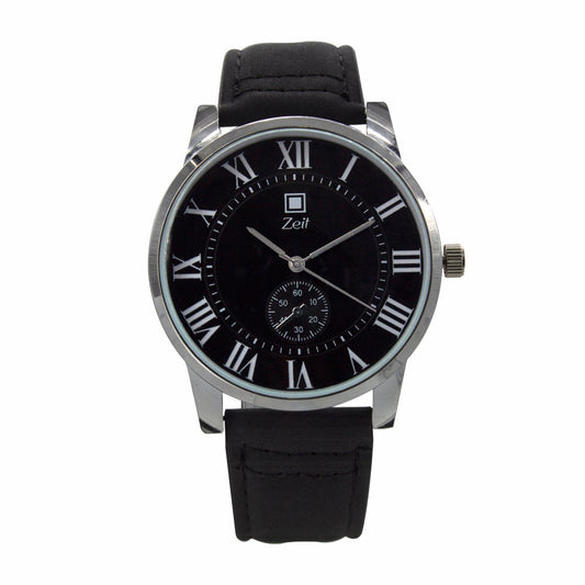 Reloj Zeit de Hombre tipo Análogo extensible Tactopiel color Negro  Números Romanos