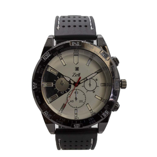 Reloj Zeit de Hombre tipo Análogo extensible Silicon color Blanco