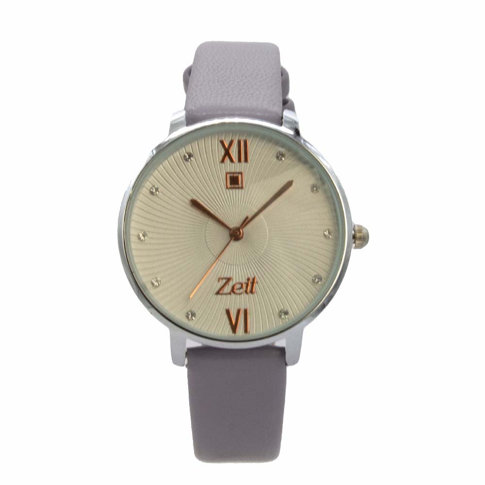 Reloj Zeit Mujer Analogo caqui Plateado/Silver Blanco