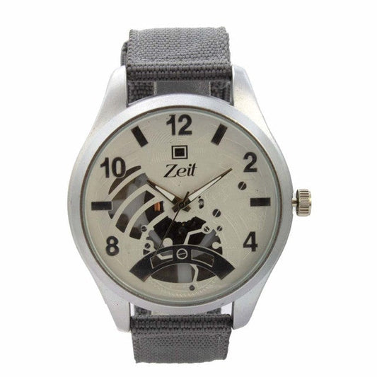 Reloj Zeit Hombre Analogo Gris Plateado/Silver Blanco