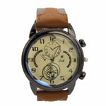 Reloj Zeit Hombre Analogo Cobre Negro Blanco