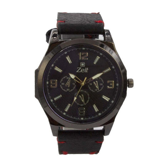 Reloj Zeit Hombre Analogo Negro Negro Azul marino