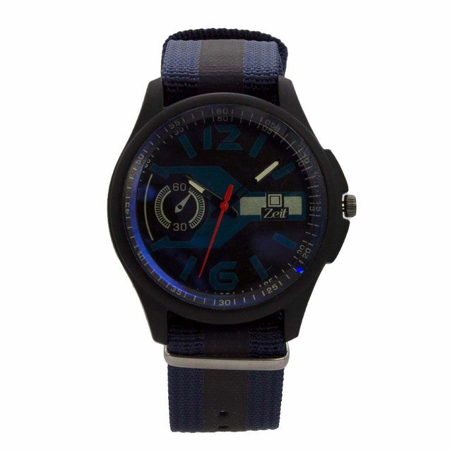 Reloj Zeit Hombre Analogo Gris Negro Negro